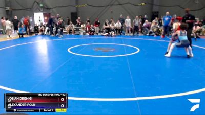 92 lbs Cons. Semi - Josiah Deonigi, WA vs Alexander Polk, WA