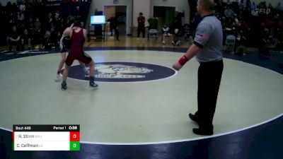 110 lbs Cons. Round 5 - Ryan Stirm, Rocky River vs Clayton Coffman, University School