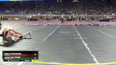 D4-144 lbs Champ. Round 1 - Derek Ballinger, Jonesville HS vs Reed Vanwormer, Perry HS