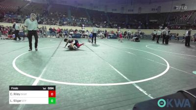 80 lbs Final - Carson Riley, Skiatook Youth Wrestling 2022-23 vs Logan Sligar, Tulsa Blue T Panthers