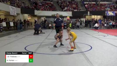 52 lbs Champ. Round 2 - Brooks Frieboes, Miles City Wrestling Club vs Kayden Parker, Havre Wrestling Club