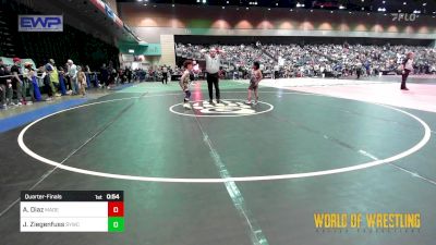 Quarterfinal - Abraham Diaz, Madera Wrestling Club vs JaKel Ziegenfuss, Springdale Youth Wrestling