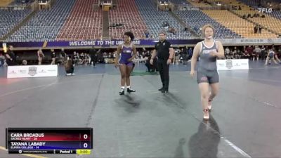 191 lbs 2nd Wrestleback (16 Team) - Cara Broadus, Sacred Heart vs Tayana Labady, Elmira College