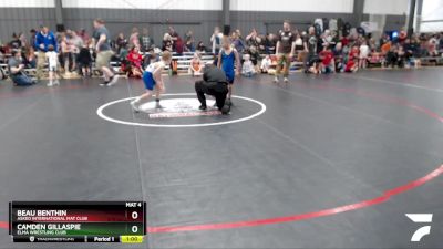 70 lbs Round 1 - Beau Benthin, Askeo International Mat Club vs Camden Gillaspie, Elma Wrestling Club