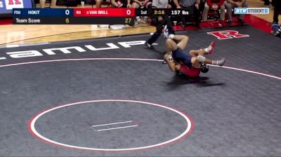 157 lbs John Van Brill, Rutgers vs Isaiah Hokit, Fresno State