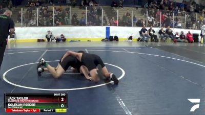 155 lbs Cons. Round 4 - Jack Taylor, Gladstone Youth Wrestling vs Koleson Reeder, Caledonia WC