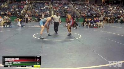 3A 220 lbs Quarterfinal - Edison Flores, North Iredell vs Colton Collins, Union Pines