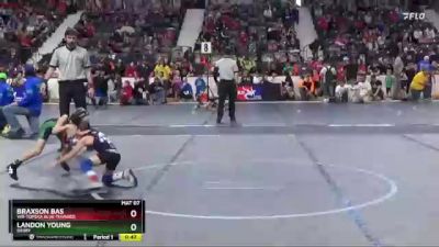 46 lbs Quarterfinal - Braxson Bas, WR-Topeka Blue Thunder vs Landon Young, Derby