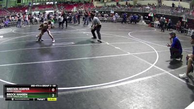 90 lbs 2nd Place Match - Brock Hansen, Wayne Wrestling Club vs Breckin Hoefer, Neligh-Oakdale