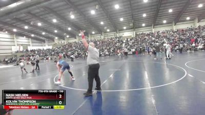 110 lbs Semifinal - Kolvin Thompson, Sanderson Wrestling Academy vs Nash Nielsen, North Sevier Wolf Pack