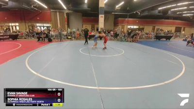 105 lbs Round 1 - Evan Savage, Ranger 47 Wrestling Club vs Sophia Rosales, Silverback Wrestling Forth Worth