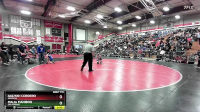 95 lbs Champ. Round 2 - Aaliyah Cordero, Valencia vs Malia Manibog, San Marino