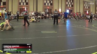 125 lbs Quarterfinals (8 Team) - Connor Allison, Headhunters Black vs Christian Sabatino, Yale Street WC