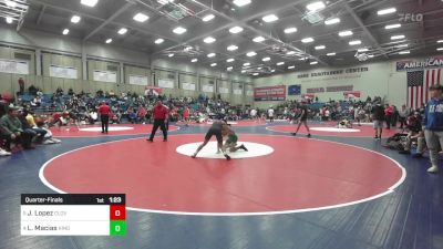 132 lbs Quarterfinal - Jeff Lopez, Clovis West vs Leo Macias, Kingsburg