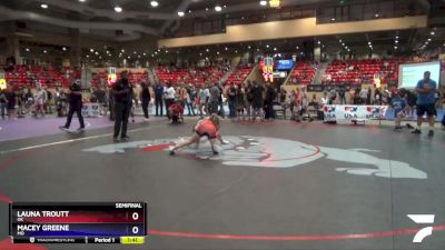 122 lbs Semifinal - Launa Troutt, OK vs Macey Greene, MO