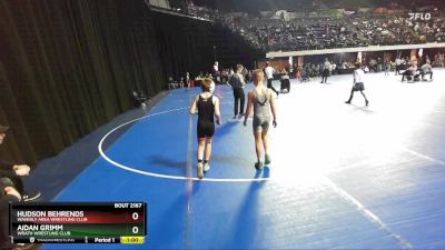 82 lbs Cons. Round 3 - Hudson Behrends, Waverly Area Wrestling Club vs Aidan Grimm, Wrath Wrestling Club