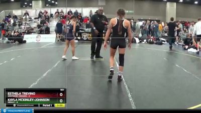 101 lbs Semis & 3rd Wb (16 Team) - Esthela Trevino, Southern Oregon vs Kayla Mckinley-Johnson, Menlo