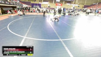 120 lbs Champ. Round 2 - Julian Salazar Marquez, Colorado vs Rider Seguine, Team Idaho Wrestling Club