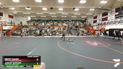 56 lbs Champ. Round 1 - August Guccion, North Big Horn Rams vs Bently Baugh, Worland Wrestling Club