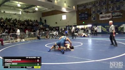 182 lbs Semifinal - Costa Diego, Yucaipa vs Simon Bachman, Claremont