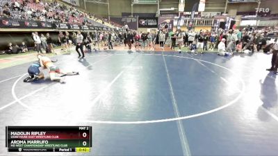 110 lbs 3rd Place Match - Madolin Ripley, USAW Maine East Wrestling Club vs Aroma Marrufo, MO West Championship Wrestling Club