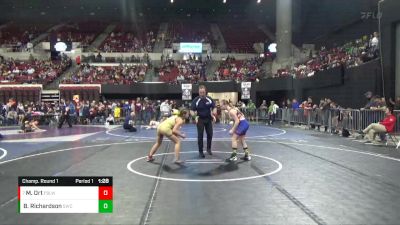 114 lbs Champ. Round 1 - Maycee Ort, Fort Benton Longhorn Wrestling vs Bayleah Richardson, Summit Wrestling Club