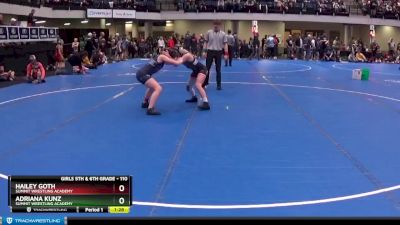 110 lbs Round 1 - Hailey Goth, Summit Wrestling Academy vs Adriana Kunz, Summit Wrestling Academy