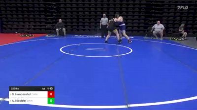 220 lbs Round Of 16 - Brooks Hendershol, Curwensville, PA vs Adam Mashfej, Wayne, NJ