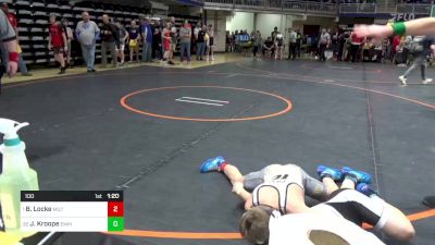 100 lbs Round Of 32 - Brody Locke, Milton vs Jake Kroope, Emmaus