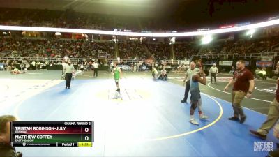 I-160 lbs Champ. Round 2 - Tristan Robinson-July, Ossining vs Matthew Coffey, East Meadow