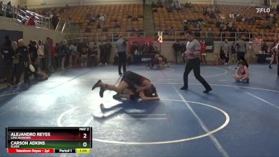 134 lbs Cons. Round 5 - Alejandro Reyes, Lima Shawnee vs Carson Adkins, Elder