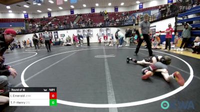 67 lbs Round Of 16 - Isaac Emerald, Jenks Trojan Wrestling Club vs Ted Fuggett-Henry, Comanche Takedown Club