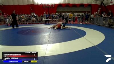 285 lbs 1st Place Match - Navarro Schunke, SD vs Soren Herzog, MN