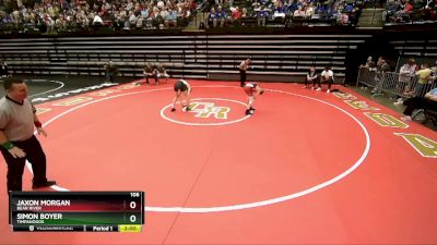 106 lbs Quarterfinal - Jaxon Morgan, Bear River vs Simon Boyer, Timpanogos