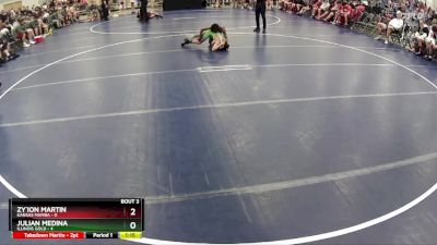 80 lbs Quarterfinals (8 Team) - Zy`ion Martin, Kansas Mamba vs Julian Medina, Illinois Gold