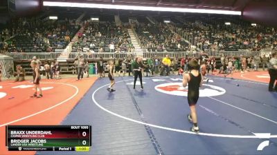 67 lbs Cons. Round 1 - Braxx Underdahl, Casper Wrestling Club vs Bridger Jacobs, Lander USA Wrestling