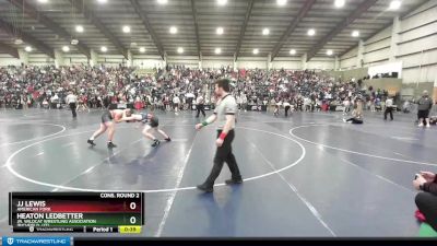 160 lbs Cons. Round 2 - Heaton Ledbetter, Jr. Wildcat Wrestling Association (Richfield, UT) vs Jj Lewis, American Fork