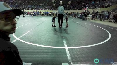 43 lbs Consi Of 16 #1 - Karter Baxter, Berryhill Wrestling Club vs Maddox Thompson, Newkirk Takedown