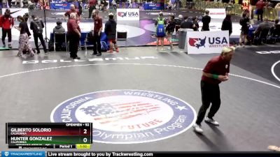 92 lbs Semifinal - Gilberto Solorio, California vs Hunter Gonzalez, California