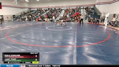 114 lbs Round 1 - Svala Starcher, Comal Smithson Valley (Girls) vs Casey Pham, Northwest Nelson (Girls)