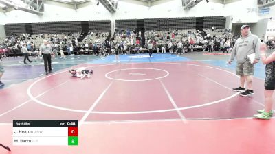 54-61 lbs Quarterfinal - Jayda Heaton, Upper Township vs Mia Carmela Barro, Elite Wrestling Academy