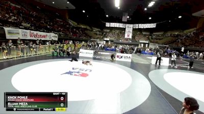 49 lbs Semifinal - Elijah Meza, Total Kaos Wrestling Club vs Knox Pohle, Rough House Wrestling