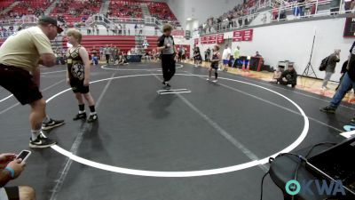 90 lbs Rr Rnd 5 - Deklyn Barnes, Harrah Little League Wrestling vs River Holcomb, Tecumseh Takedown Club