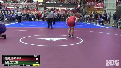 190 lbs Cons. Round 3 - Onna Moreland, Caney Valley vs Elee Pittman, Baldwin High School