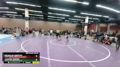 58-61 lbs 3rd Place Match - Nicholas Griffith, North DeSoto Wrestling Academy vs Cooper Kiwior, Texas Elite Wrestling Club