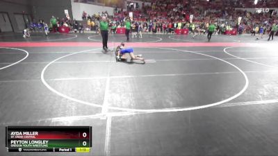 95 lbs Quarterfinal - Peyton Longley, Oregon Youth Wrestling vs Ayda Miller, St. Croix Central