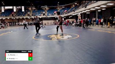 120 lbs Cons. Round 3 - Aurelio Munoz, Joliet Catholic Academy vs Alejandro Aranda, Glenbard West