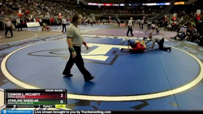 Champ. Round 1 - Cannon L. McCarty, Omaha Westside vs Sterling Sindelar, Papillion-LaVista South