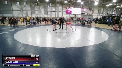 50 lbs Cons. Round 2 - Lily Baker, WI vs Marley Lucio, AZ