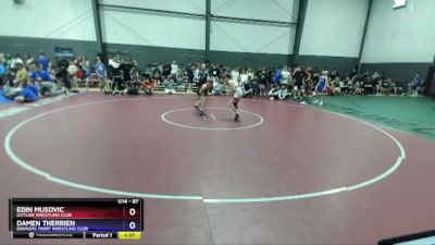 87 lbs Quarterfinal - Damen Therrien, Bonners Ferry Wrestling Club vs Edin Musovic, Outlaw Wrestling Club